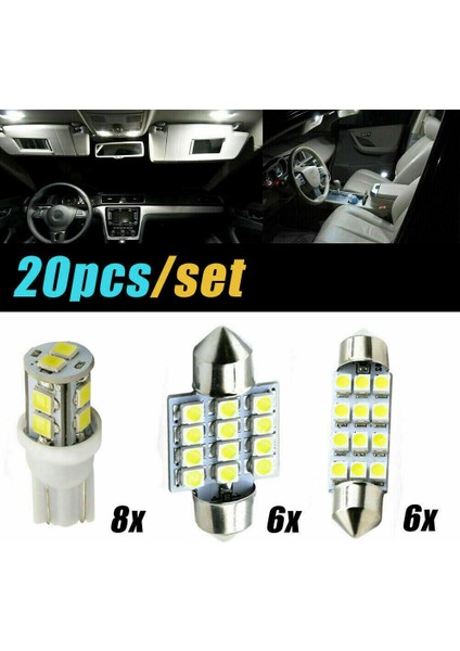 20X LED Araç Iç Işık Harita Lambası Plaka Işıkları Ampuller Beyaz (Yurt Dışından) fırsatları