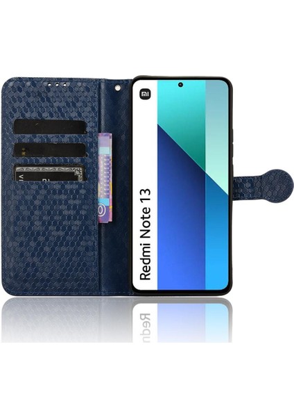 Xiaomi Redmi Için Not 13 4g Manyetik Toka Deri Cüzdan Kapak (Yurt Dışından)