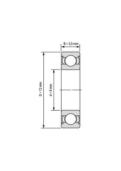 MR128 Zz Rulman - 10 Adet