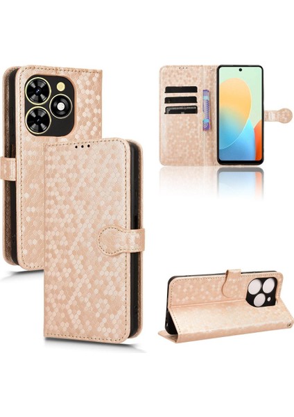 Tecno Spark Için Kılıf 2024 Manyetik Toka Geometrik Desen Deri Gitmek (Yurt Dışından)