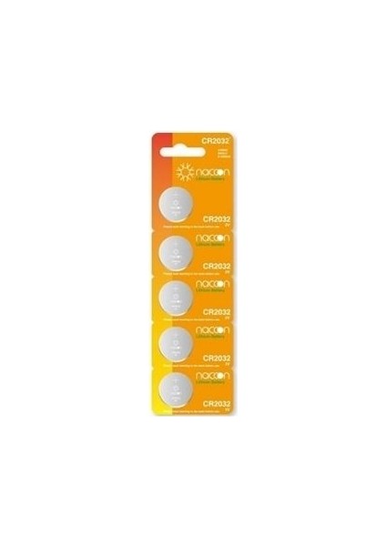 CR2032 Fiat Doblo Anahtar 3V Lityum Para Pil 5'li Blister