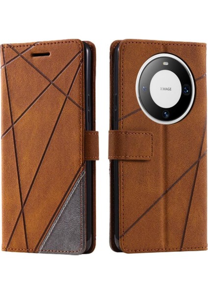 Huawei Mate 60 Için Kılıf Darbeye Kart Tutucu Kickstand Pu Deri Cüzdan (Yurt Dışından)
