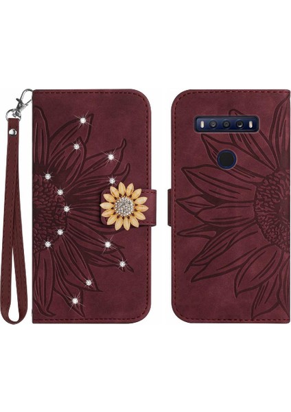 Tcl 10 Se Telefon Kapak Için Kılıf Kart Tutucu Pu Deri Flip Kapak Tpu (Yurt Dışından)