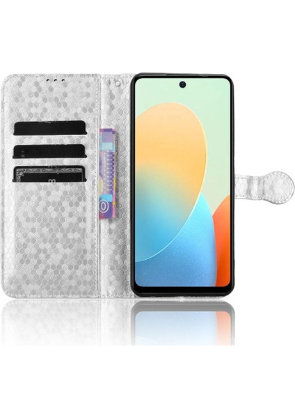 Tecno Spark Için Kılıf 2024 Manyetik Toka Geometrik Desen Deri Gitmek (Yurt Dışından)