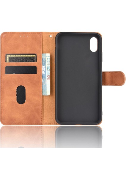 Iphone Xr Kart Ekleme Deri Folio Flip Case Tam Kapak (Yurt Dışından)