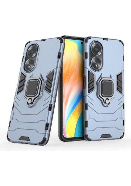 Oppo A58 4g 360 &deg; Dönen Halka Askeri Damla Koruma Kickstand Için Kılıf (Yurt Dışından)