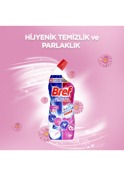 WC Power Aktiv Tuvalet Temizleyici Jel Çiçeksi Kokular 750 Ml