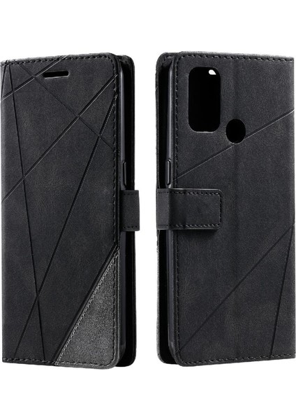 Oppo A53 2020 Kart Tutucu Için Kickstand Manyetik Darbeye Cüzdan Pu (Yurt Dışından)