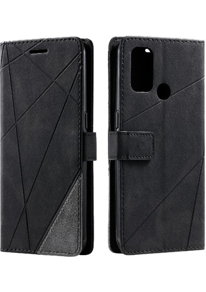 Oppo A53 2020 Kart Tutucu Için Kickstand Manyetik Darbeye Cüzdan Pu (Yurt Dışından)