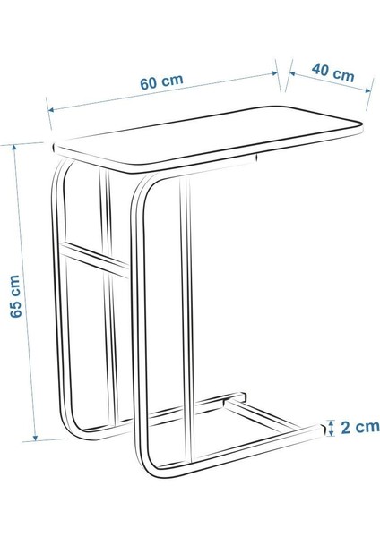 Meltem Çok Amaçlı Metal C Sehpa