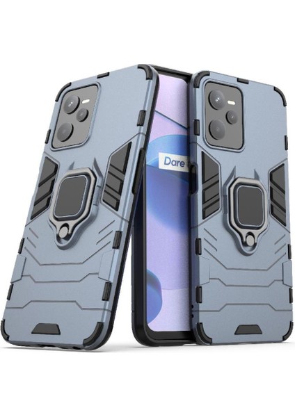 Realme C35 Darbeye Kapak Askeri Damla Koruma Kickstand Için Kılıf (Yurt Dışından)