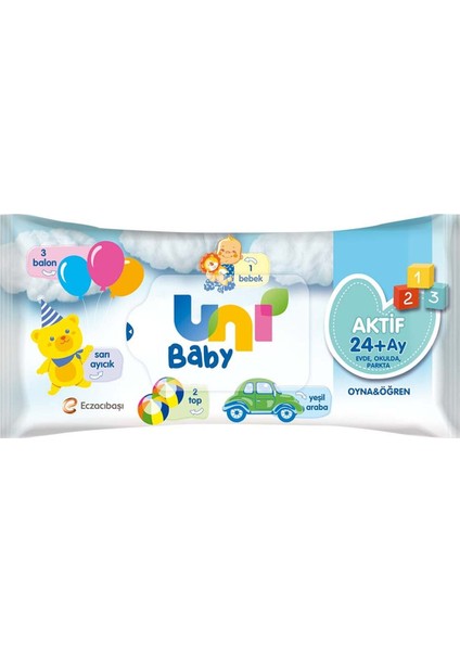 Aktif Oyna & Öğren Islak Mendil 52'li x 24 Adet