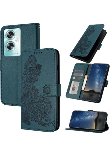 Oppo A79 5g Pu Deri Manyetik Kapatma Kickstand Koruyucu Kılıf (Yurt Dışından)