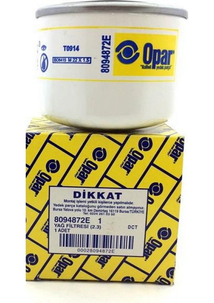 Yağ Filtresi Ducato-Boxer-Jumper-Daily 06 2.3 18051