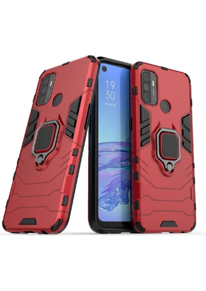 Oppo A53 4g Için Kılıf 360 &deg; Dönen Halka Darbeye Kapak Askeri Damla (Yurt Dışından)