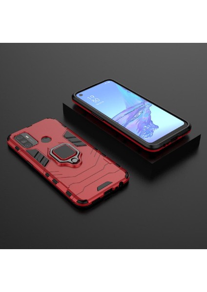 Oppo A53 4g Için Kılıf 360 &deg; Dönen Halka Darbeye Kapak Askeri Damla (Yurt Dışından)