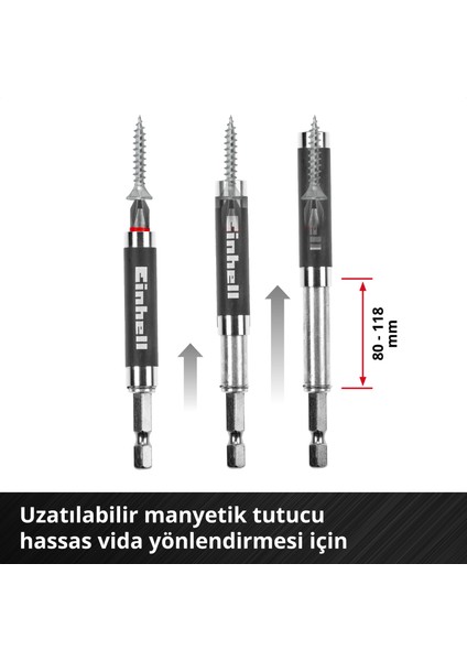 M-CASE 42 Parça Uç Seti (25 Mm Uçlar, 50 Mm Uçlar, Manyetik Tutucu, Lokma Uç, Hızlı Değiştirilebilir Uç Tutucu, Saklama Kutusu Dahil)