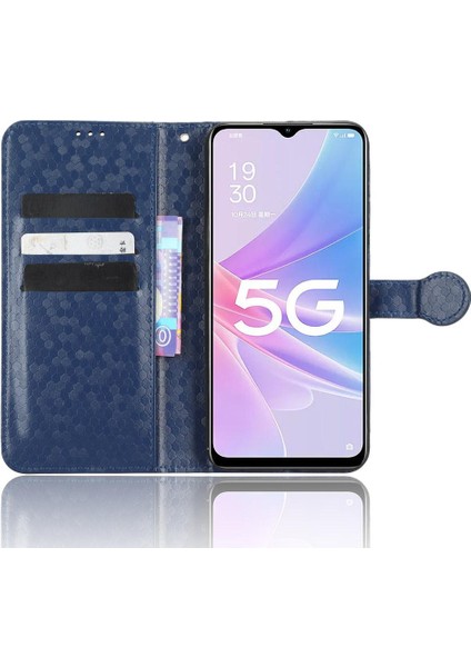 Oppo Case 5g Manyetik Toka Geometrik Desen Deri Cüzdan Kapağı Için Kılıf (Yurt Dışından)