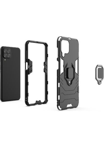 Samsung Galaxy M33 5g Kickstand Darbeye Kapak 360 &deg; Dönen (Yurt Dışından)