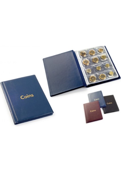 Koleksiyon Market,teksöz Madeni Para ALBÜMÜ,COINS,120 Para Kapasiteli Lacivert