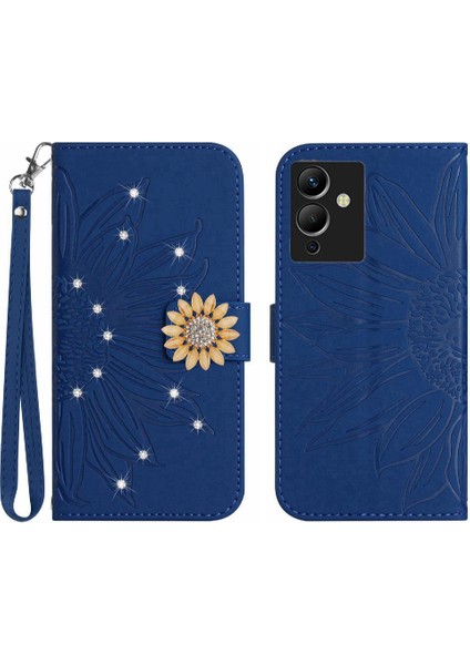 Infinix Not 12 G96 Için Kılıf Telefon Kapak Pu Deri Kapak Çevirin Kart (Yurt Dışından)