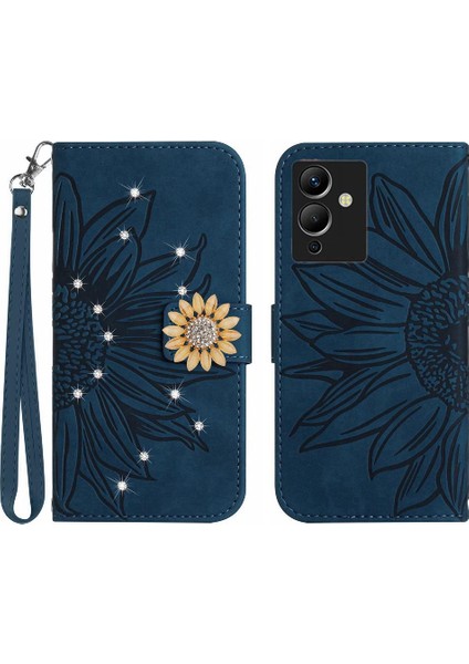 Infinix Not 12 G96 Için Kılıf Telefon Kapak Pu Deri Kapak Çevirin Kart (Yurt Dışından)