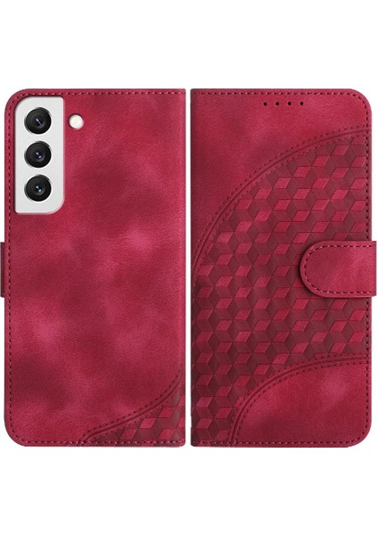 Samsung Galaxy S22 Flip Iş Için Geometrik Desen Manyetik Kart (Yurt Dışından)