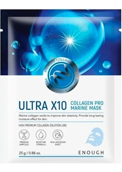 Deniz Kolajeni Içeren Nemlendirici Yaşlanma Karşıtı Kağıt Maske Enough Collagen Pro Marine Mask