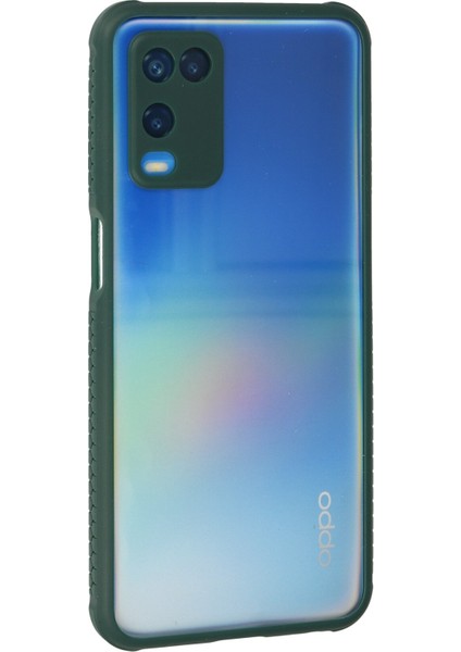 Oppo A54 4g Kılıf Miami Şeffaf Silikon  - Koyu Yeşil 24051