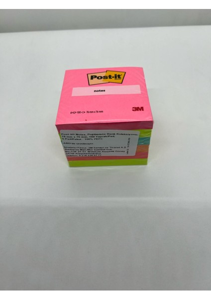 Post-It Not Poptimistic 76MM*76MM 100 Yaprak 6 Paket