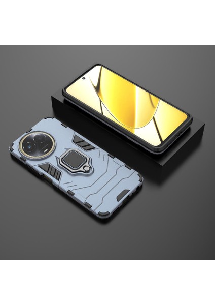 Realme 11 5g 360 &deg; Dönen Halka Askeri Damla Koruma Kickstand Için Kılıf (Yurt Dışından) modelleri