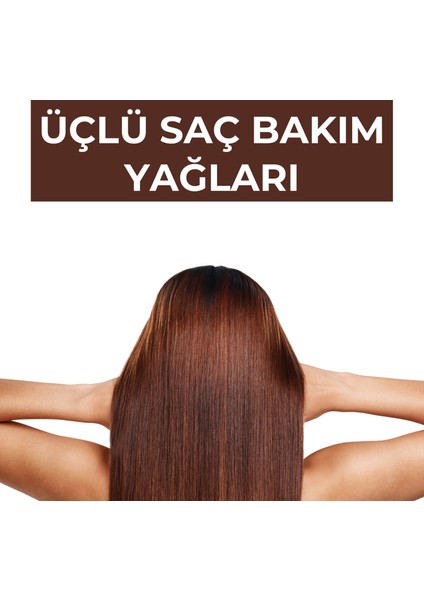 3'lü Bakım Yağları Biberiye Yağı 50 ml, Hindistan Cevizi Yağı 50 ml, Hint Yağı 50 ml