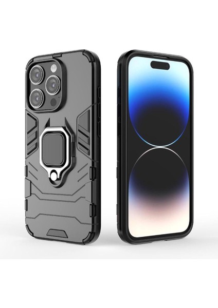 IPhone 15 Için Kılıf Pro Max Kickstand 360 &deg; Dönen Halka Askeri Damla Kapak (Yurt Dışından)