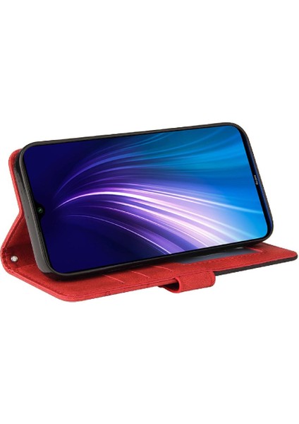 Kart Yuvası Standı Kickstand Koruyucu Pu ile Xiaomi Redmi Not 8 Için Kılıf (Yurt Dışından)