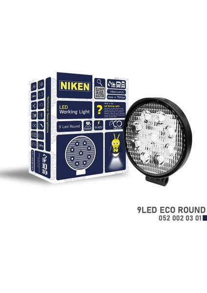 Çalışma Lambası Eco 9 Ledli Yuvarlak