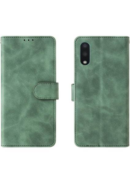 Samsung Galaxy A02/M02 Kart Ekleme Deri Folio Flip Case Için Kılıf (Yurt Dışından)
