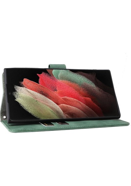 Kart Tutucu Kickstand Tam Kapak ile Samsung Galaxy S22 Ultra Için Kılıf (Yurt Dışından) fırsatları