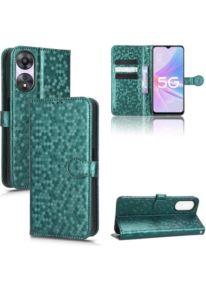 Oppo Case 5g Manyetik Toka Geometrik Desen Deri Cüzdan Kapağı Için Kılıf (Yurt Dışından)