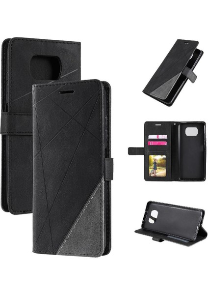 Xiaomi Poco X3 Nfc Kart Tutucu Kickstand Darbeye Pu Deri (Yurt Dışından)