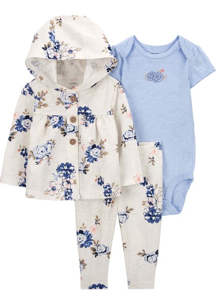 Kız Bebek 3lü Hırkalı Set