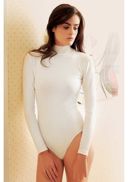 Yeni Inci Uzun Kollu Dik Yaka Body
