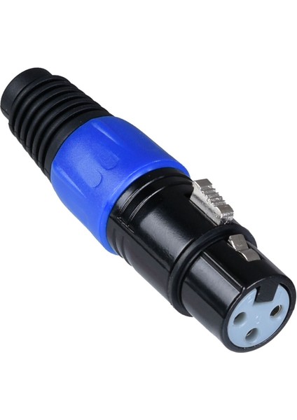 Blue Metal Xlr Canon Dişi Jak TNX-4814 Bl