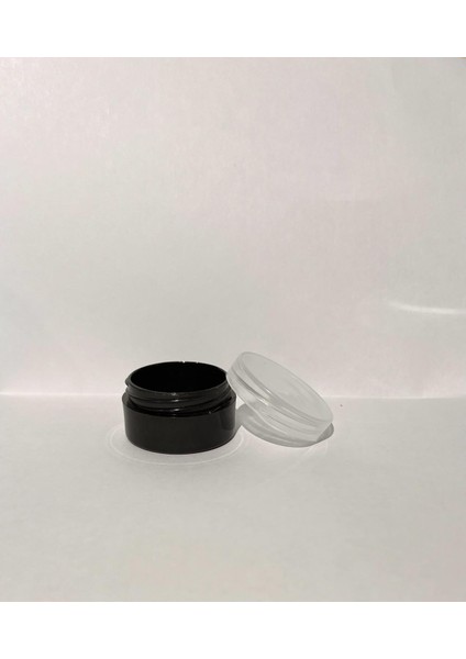 10 ml Siyah Akrilik Krem Kutusu, Kozmetik Kutu, Şeffaf Kapak, Plastik Kutu, 25 Adet