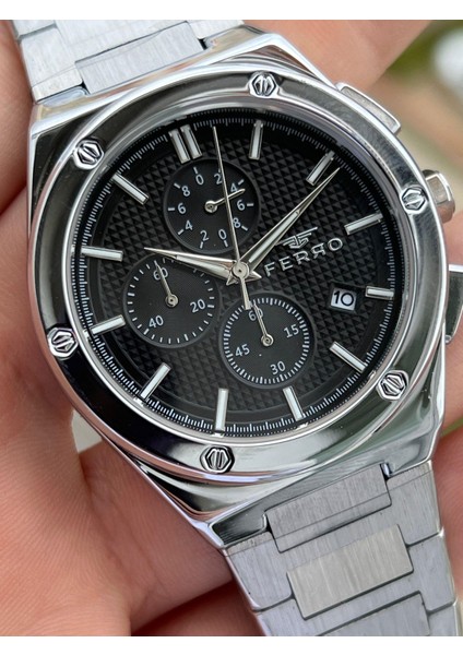 Çelik Kordon Iç Fonksiyonları Aktif Chronograph 30 mt Su Geçirmez Erkek Kol Saat EFM41102-A2