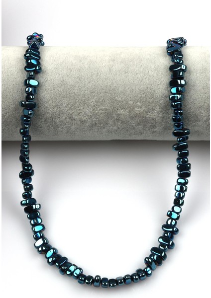 Lacivert Renkli Hematit Dizi 4 x 8 mm Kırık Model Kesim fiyatları