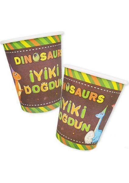 Dinozor Bardak (8 Adet)