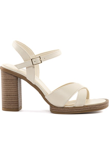Carmona Topuklu Sandalet - Ekru