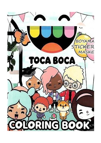 Parti Dükkanım Toca Boca Boyama Kitabı Stickerlı (16 Sayfa)