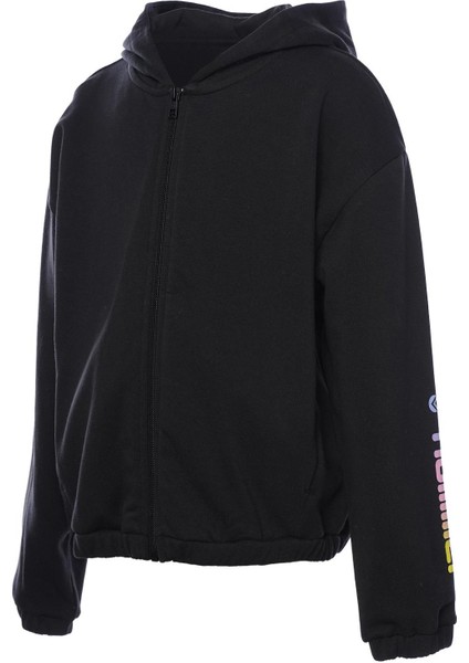 Hmljazz Zip Kapüşonlu Çocuk Sweatshirt Siyah Erkek Rahat Kesim Tasarım