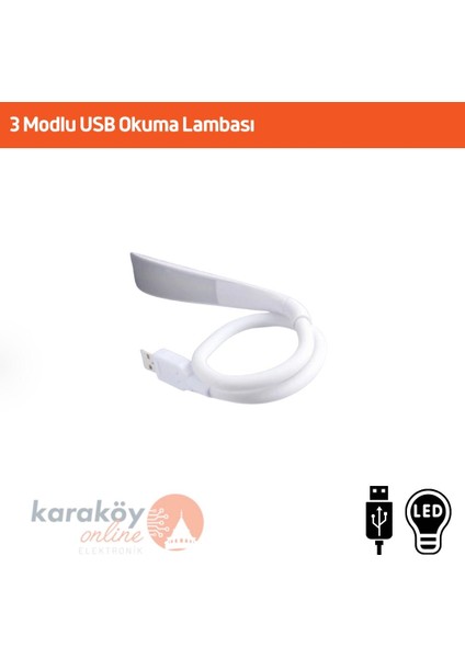 Okuma Lambası Dokunmatik Usb Giriş